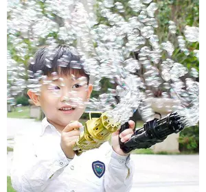 Детский пистолет для пузырей Gatling, летняя автоматическая машина для мыльных пузырей