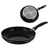 Сковорода 18 см темный мрамор UNIQUE UN 5151 ; Антипригарная сковорода ; Мраморная сковорода