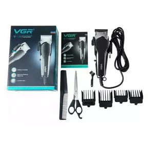 Машинка для стрижки волос VGR V-130 с насадками и ножницами
