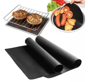 BBQ grill sheet гриль мат портативный антипригарным покрытием 33 Х 40 см для овощей, мяса, морепродуктов