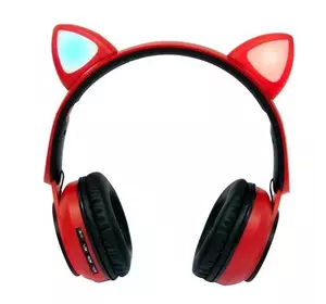 Наушники беспроводные накладные "Wireless earphone ST77M" Красные, детские беспроводные наушники с ушками