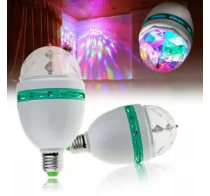Диско лампа Crownberg CB-0301 светодиодная с патроном вращающаяся диско шар для вечеринок