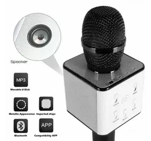 Детский беспроводной микрофон караоке Q7 USB c функцией смены голоса без чехла