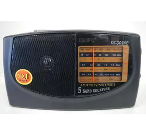 Портативный радиоприемник на батарейках KIPO KB-308AC