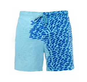 Шорты хамелеон для плавания, пляжные мужские спортивные шорты СИНИЕ Размер М