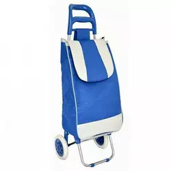 Большая дорожная тачка-сумка с колесиками цвет Голубой