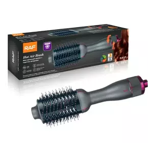 Фен расческа для волос RAF R411P ; щетка для сушки волос ; стайлер для волос