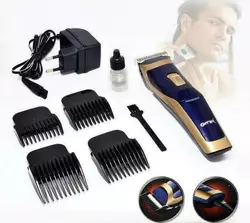 Беспроводная машинка для стрижки волос Gemei GM - 6005 Черно-золотая