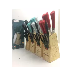 Набор ножей Rainberg RB-8806 на 8 предметов с ножницами + подставка