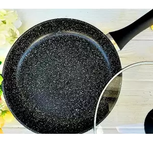 Сковорода 22 см темный мрамор UNIQUE UN 5153 ; Антипригарная сковорода ; Мраморная сковорода