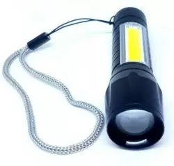 Мощный фонарь карманный аккумуляторный портативный Police BL-511 на аккумуляторе с COB ZOOM USB в кейсе