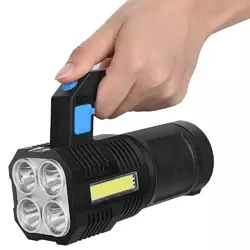 Светодиодный ручной переносной фонарь LF-S09 USB \ Ручной фонарь на аккумуляторе